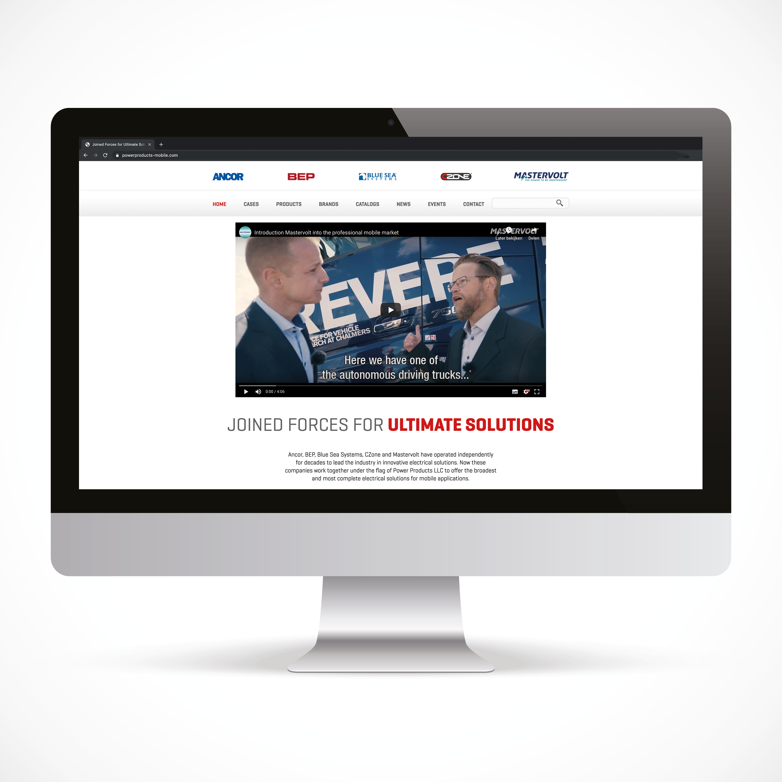 Website voor Power Products Mobile Solutions